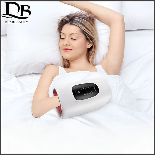 Hand Massager Electric Palm Airbag Acupoint Pressing and Kneading Hot Compress Promote Blood Circulation Comfort Type-C Charging
