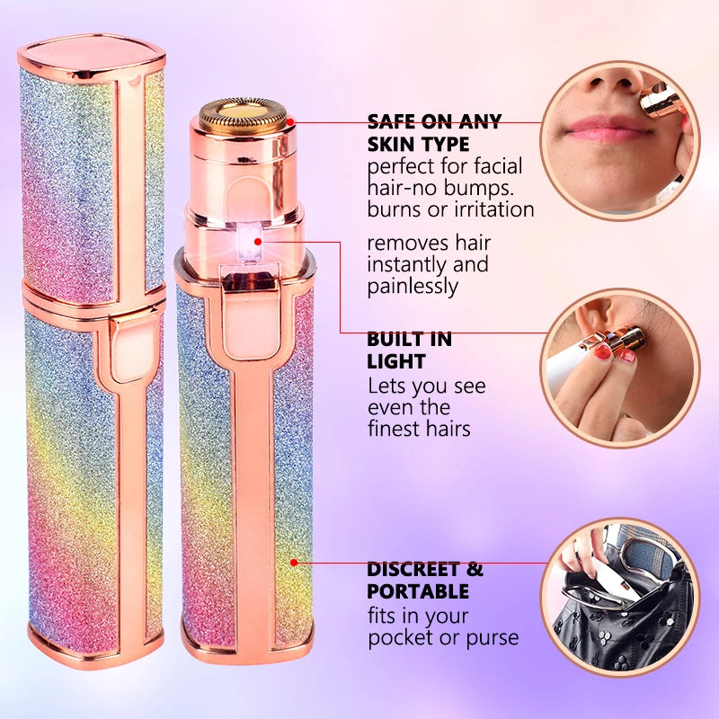 2 in 1 Electric Eyebrow Trimmer Makeup Painless Eye Brow Epilator Mini Shaver Razors Portable Facial Hair Remover Women depilato