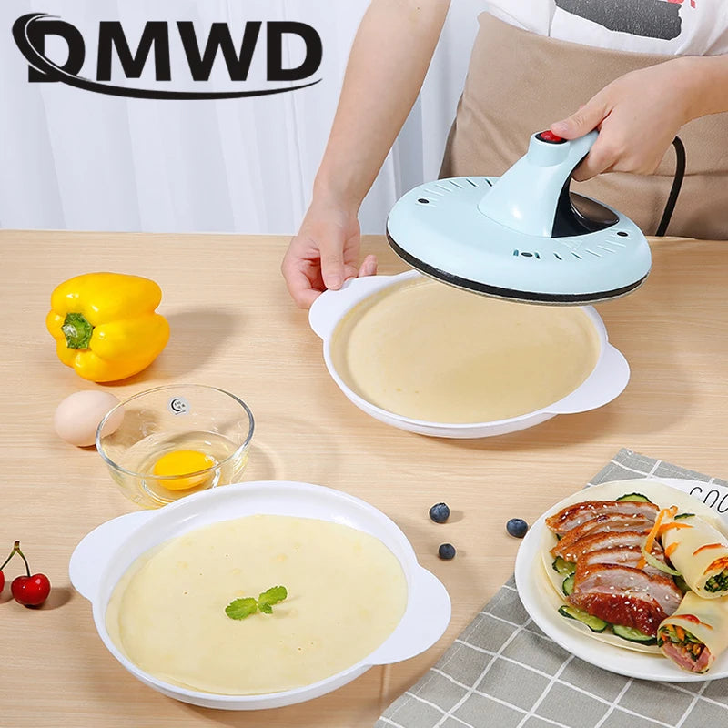 DMWD Automatic Crepe Maker Non-stick Pizza Pancake Machine Household Cooking Kitchen Application Spring Roll Electric Baking Pan