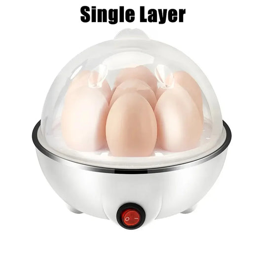 220V Multifunctional Electric Egg Boiler Single Layers Egg Cooker Mini Steamer Poacher Kitchen Cooking Breakfast Machine