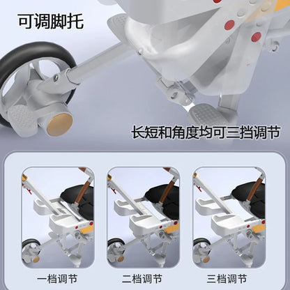 Stroller Children's Cart Lay Flat Prams Portable Travel Baby Carriage Luxury High Landscape Baby Seat Rotation Commutation