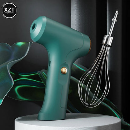 USB Wireless Electric Whisk Cake Baking Cream Whisk Kitchen Tools Handheld Rechargeable Mixing Machine Electric Food Mixer