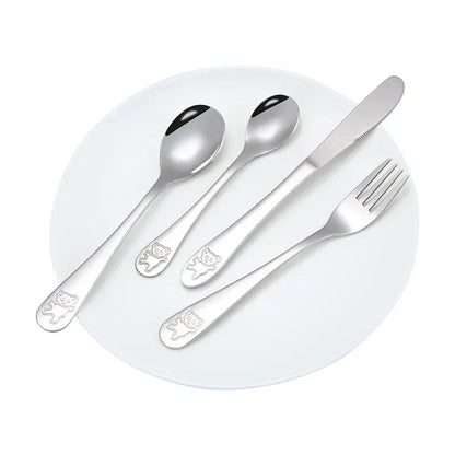 Stainless Steel Spoon Fork Table  Western-Style Knife Tableware Set Feeding  Baby Children Products Food