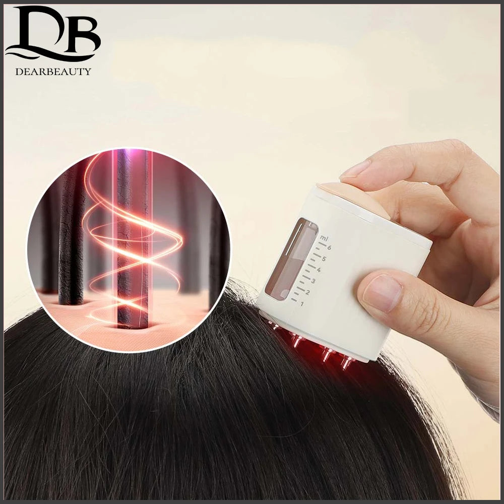 Electric Vibration Massage Comb Micro-current Medicine Applicator Red Light Head Massager Nourishing Applicator Portable