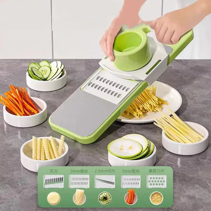 Multifunctional Vegetable Slicer with Basket