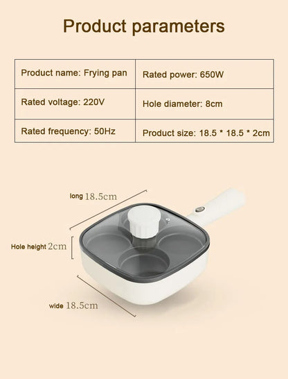 DMWD Multifunctional Electric Frying Pan Non-stick Omelette Steak Cooking Pan Egg Pancake Hamburger Bread Breakfast Machine