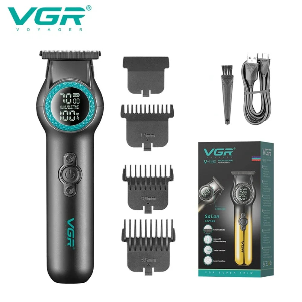 VGR Hair Trimmer Cordless Hair Cutting Machine Barber Electric 8000 RPM Hair Clipper Professional Haircut Trimmer for Men V-990