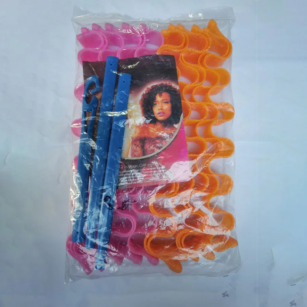 12pcs Set Magic Hair Curler Heatless Hair Rollers 25-65CM Wave Formers Hair Styling Accessories Hair Styling Tool Hair Rollers