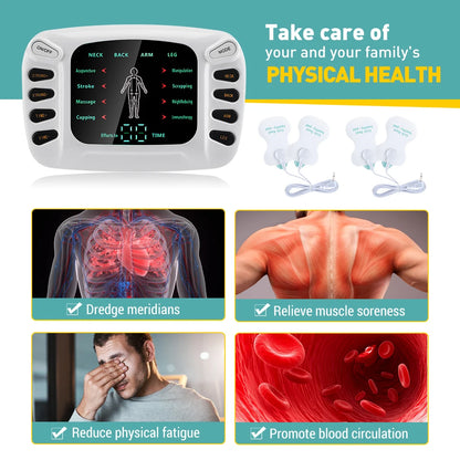 Micro Current Pulse Physical Therapy Massager Shoulder Neck Mini Physiotherapy Digital Meridian Medium Frequency