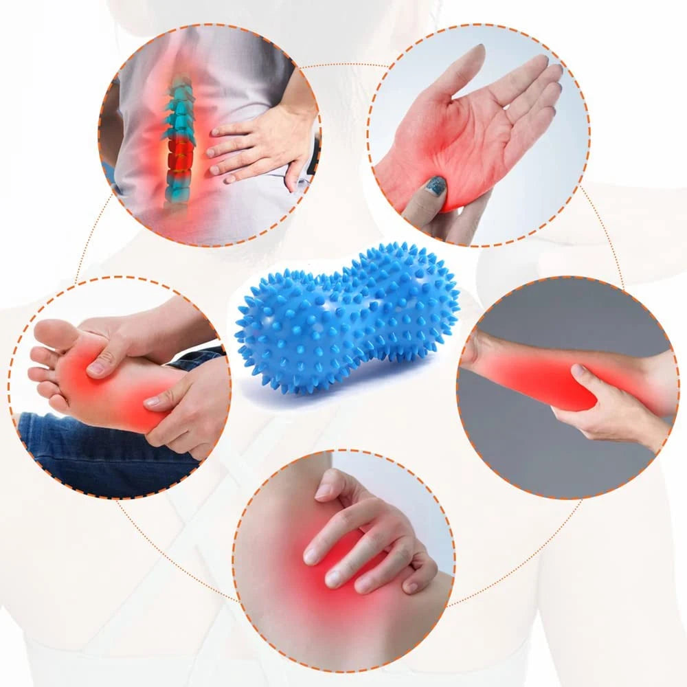 1PCS Peanut Massage Ball, Double Lacrosse Massage Roller Ball for Deep Tissue Muscle Massage,Physical Therapy Myofascial Release