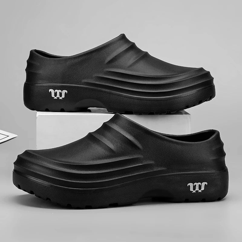 Summer Chef Shoes Anti Slip and Oil Proof Work Shoes Lazy Slippers  Casual Trendy Slippers One Step Fashion Shoes Sports Shoes