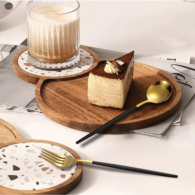 Ins style Portuguese tableware stainless steel knife and fork spoon 30-piece set light luxury western food six-person tableware