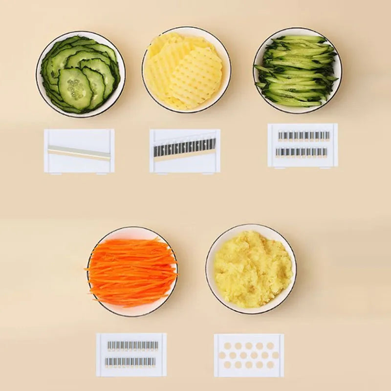 Multifunctional Vegetable Slicer with Basket