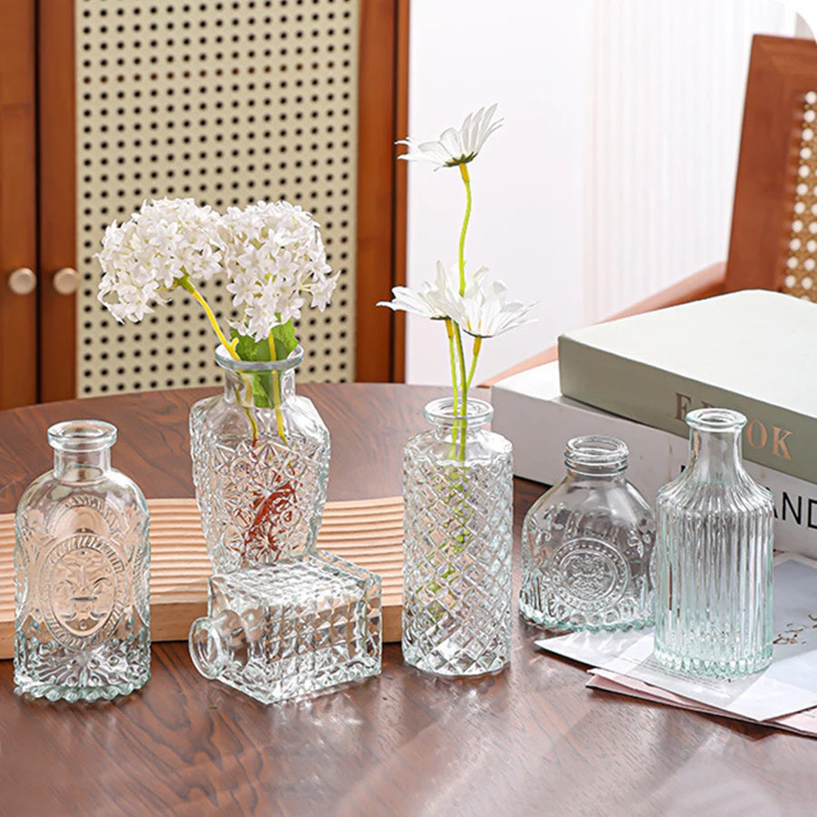 1 Piece Retro Small Glass Vase