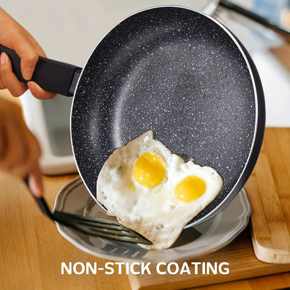 Premium 9 PCS Nonstick Cookware Set with Black Granite Coating