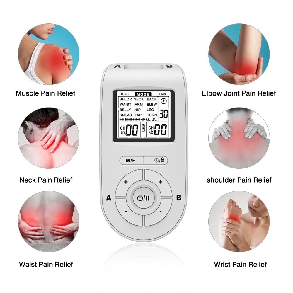 Therapy Massager Electric Muscle Stimulator Household 24 Modes 40 Gears Dual Pulse Dual Output Physiotherapy Device Portable