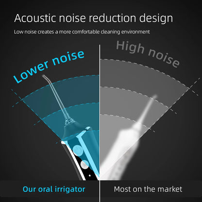 Dental Oral Irrigator Water Flosser Thread Teeth Pick Mouth Washing Machine 5 Nozzels 3 Modes USB Rechargeable 300ml Tank Dental