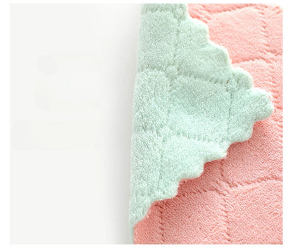 Practical Kitchen Cleaning Rag Double-Sided Dish Washing Cloth Strong Absorbent Scouring Pad Dry Wet Kitchen Towel Toallas