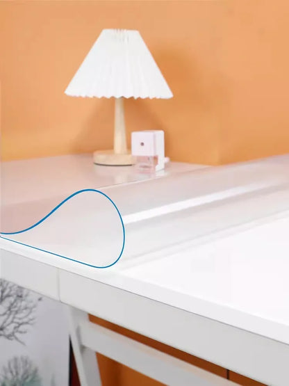 Student desk MATS PVC plastic transparent tablecloth waterproof anti-slip table cover Writing desk table mat custom