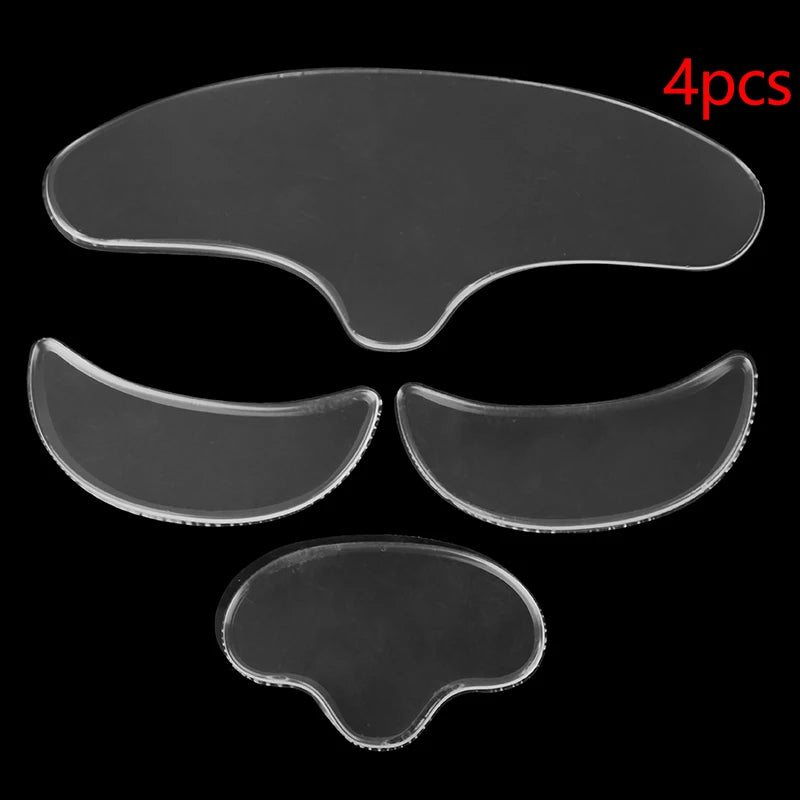 4 Pcs Silicone Pads Anti Wrinkle Aging Reusable Silicone Eye Mask Cheek Forehead Anti Face Wrinkle Sticker Skin Lifting Care