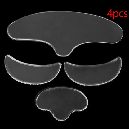 4 Pcs Silicone Pads Anti Wrinkle Aging Reusable Silicone Eye Mask Cheek Forehead Anti Face Wrinkle Sticker Skin Lifting Care