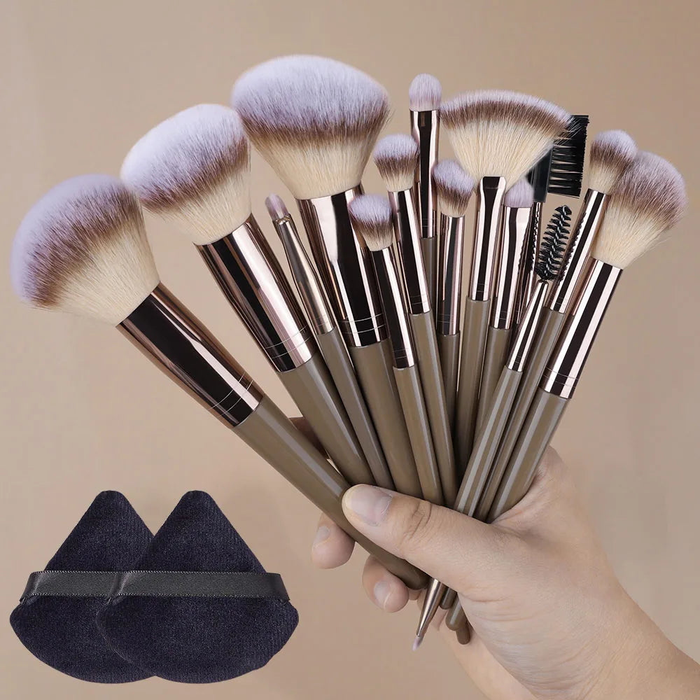 Champagne Golden Makeup Brush Set