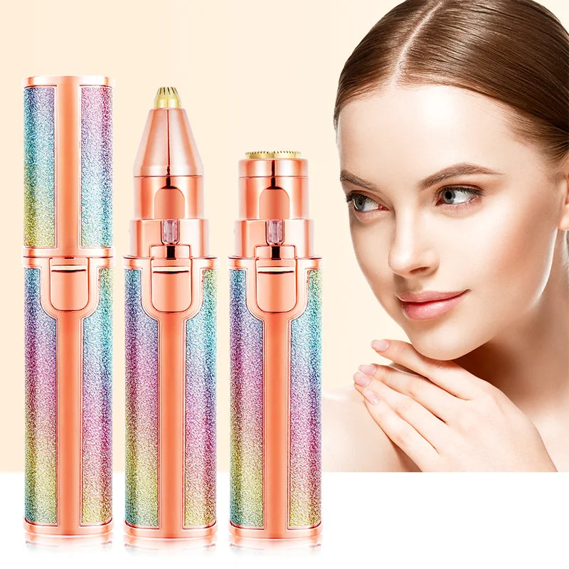2 in 1 Electric Eyebrow Trimmer Makeup Painless Eye Brow Epilator Shaver Razors Portable Facial Hair Remover Lady depilator