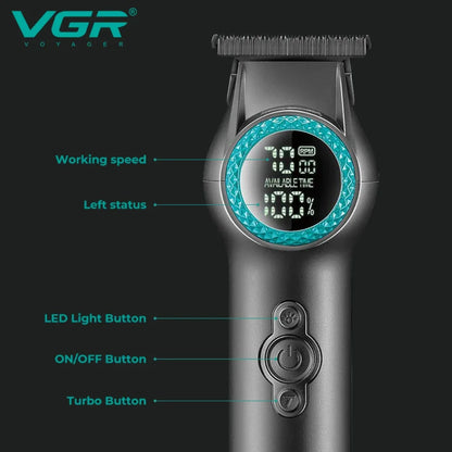 VGR Hair Trimmer Cordless Hair Cutting Machine Barber Electric 8000 RPM Hair Clipper Professional Haircut Trimmer for Men V-990