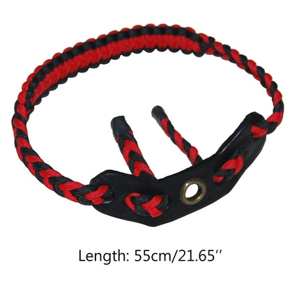 Knitted Wrist Bow Sling Archery Adjustable Braided Wrist Sling Strap Compound Bow Stabilizer for Shooting Practice Sport 24BD