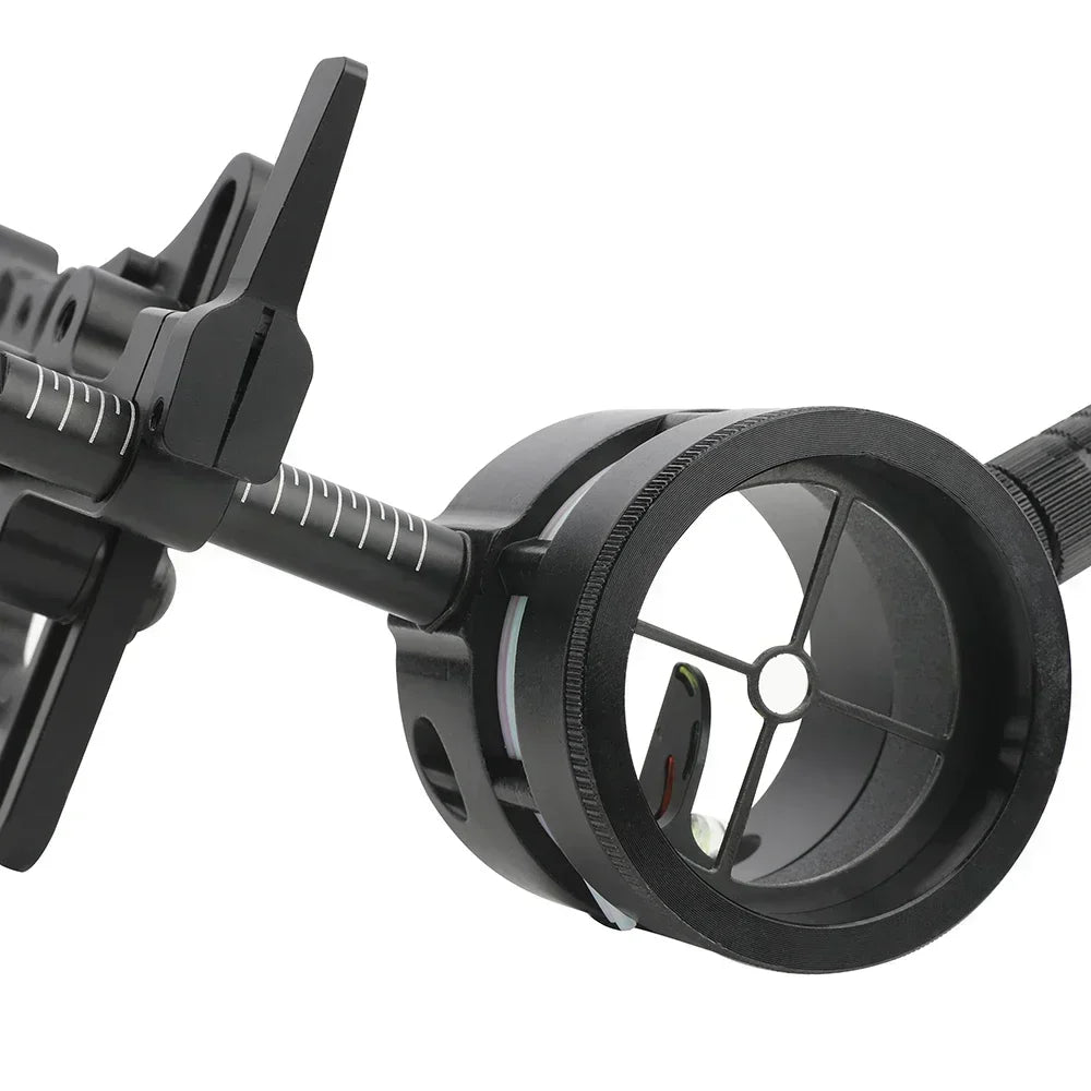 Archery Compound Bow Sight 2 Pin 0.019 Optical Fiber Pin Aviation Aluminum Adjustable Pointer Shooting Aim Outdoor Hunting Sport