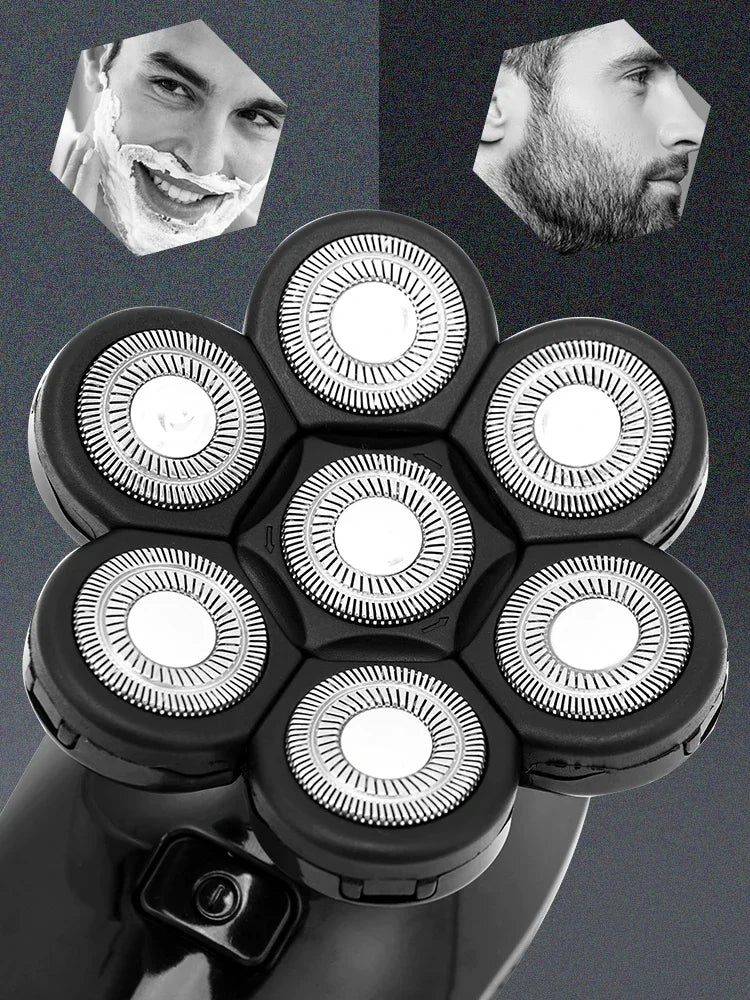 New Shaver For Men 7D Independently 7 Cutter Floating Head Waterproof Electric Razor Multifunction USB Charge Trimmer For Men