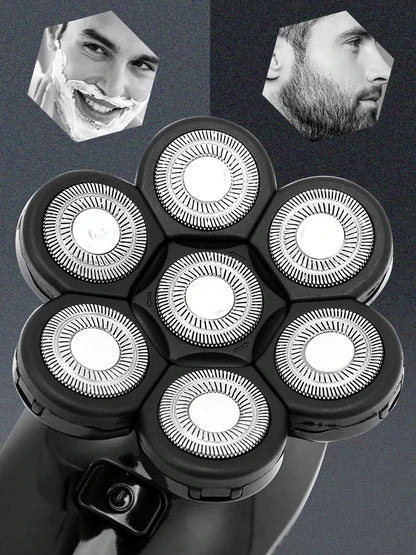 New Shaver For Men 7D Independently 7 Cutter Floating Head Waterproof Electric Razor Multifunction USB Charge Trimmer For Men