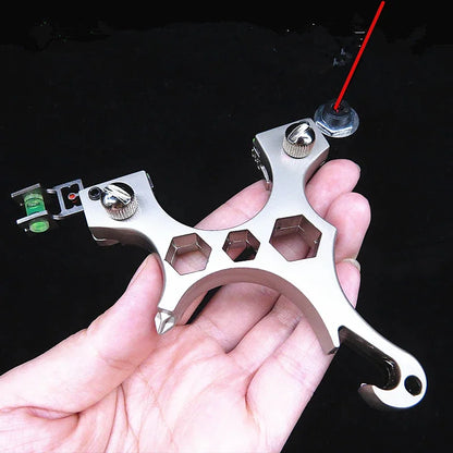 Metal Multifunctional Wrench Slingsshots Laser Fast Pressure Aiming Slingshot Outdoor Powerful Shooting and Hunting Accessories