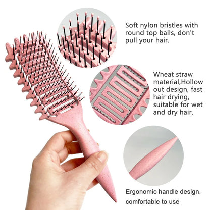 Salon Scalp Massage Comb Styling Hair Brush Comb Detangling Hair Brush Women Wet Massage Comb Nylon Hairdressing Hairbrush Tools