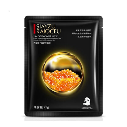 10pcs Golden Caviar Moisturizing Facial Masks Refreshing Oil Control skincare Face Sheet Mask Sheets Masks for Face Skin Care