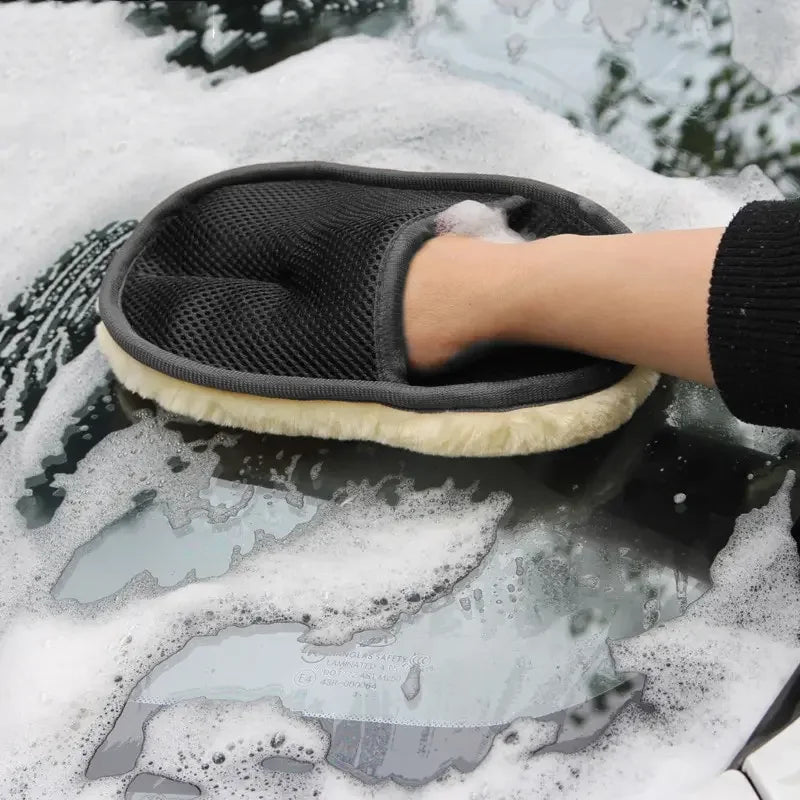 Car Washing Imitation Wool Gloves Household Cleaning Gloves Plush Car Washing Gloves Waxing and Polishing Car Cleaning Supplies