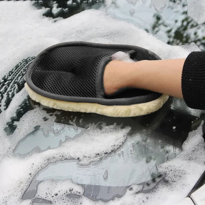 Car Washing Imitation Wool Gloves Household Cleaning Gloves Plush Car Washing Gloves Waxing and Polishing Car Cleaning Supplies