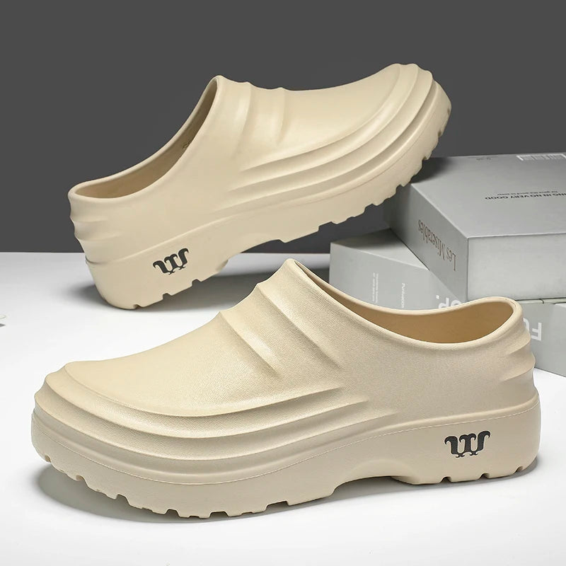 Summer Chef Shoes Anti Slip and Oil Proof Work Shoes Lazy Slippers  Casual Trendy Slippers One Step Fashion Shoes Sports Shoes