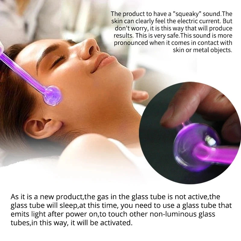 DARSONVAL High Frequency Facial Machine Argon Gas Violet Purple Light Acne Remover inflammation Massager Face Skin Care Beauty