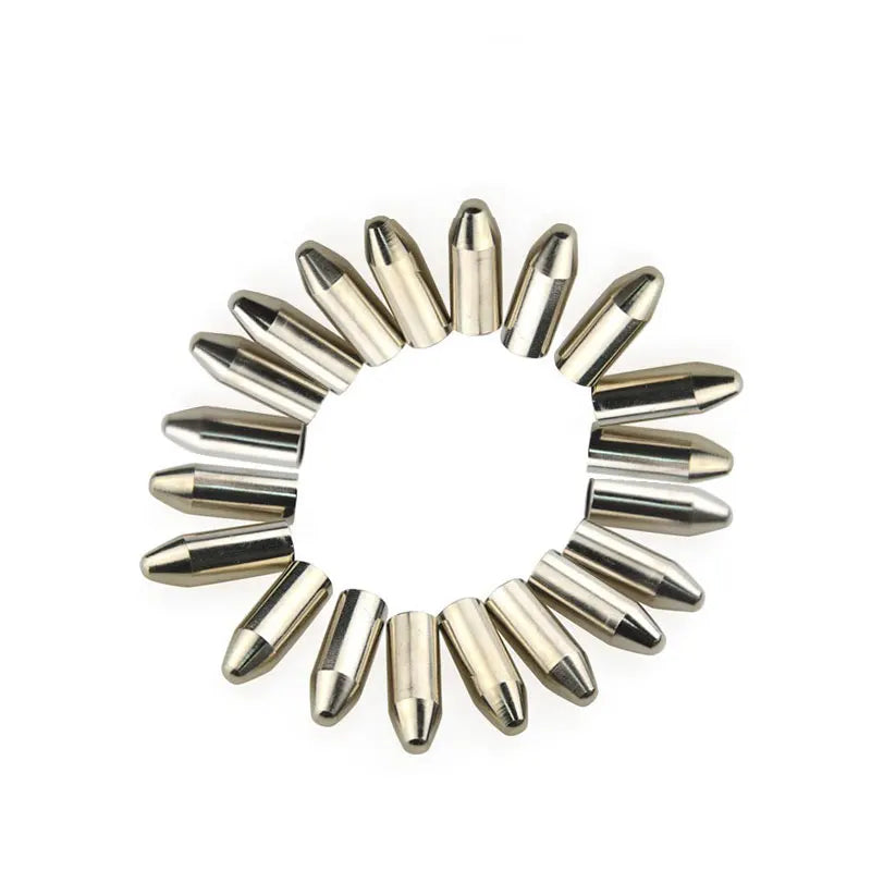 12/24/50pcs Archery Arrowhead Stainless Steel Target Point Tips OD 8mm ID 7mm Hunting Arrow Accessory