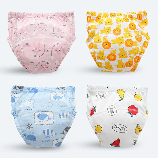0-3Y Newborn Baby Training Pants Washable Cotton Urine Cloth Bag Learning Pant Kids Cloth Diaper Pocket Breathable Diapers