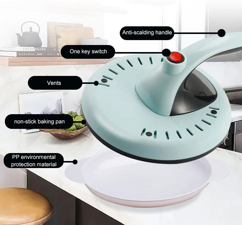 DMWD Automatic Crepe Maker Non-stick Pizza Pancake Machine Household Cooking Kitchen Application Spring Roll Electric Baking Pan