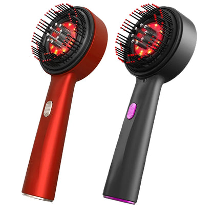 Electric Massage Comb Vibration Red Light Therapy Hair Growth Massage Scalp Brush Anti Hair Loss Liquid Oil Applicator