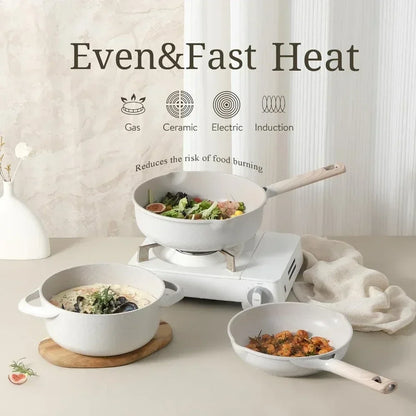 16pcs Pots and Pans Set Pot Frying Pan Set of Pots for Cooking Nonstick Cookware Sets Kitchen Accessories Non-stick Utensils Kit