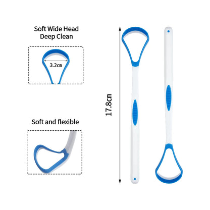 Tongue Scraper Brush Soft Silicone Cleaning The Surface of Tongue Oral Cleaning Brushes Cleaner Fresh Breath Health