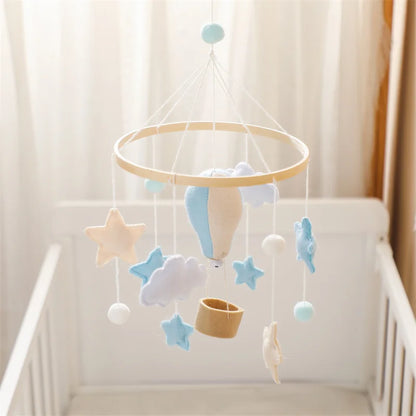 Baby Crib Mobiles Wooden Cloud Hot Balloon Bed Bell Newborn Stroller Rattle Toy Cartoon Plush Toy Infant Baby Boy Girls Toy Gift
