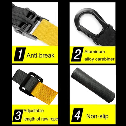 Suspension Trainer Fitness Strength Power Vitality Band and Adjustable Yoga Belt Wall Mount Professional Suspension Trainer