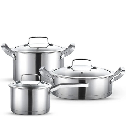 3Pcs Stainless Steel Pot Set