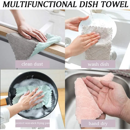 Microfiber Cleaning Cloth Set，All-Purpose Softer Highly AbsorbentReusable Dish Towels kitchen towel  kitchen towels