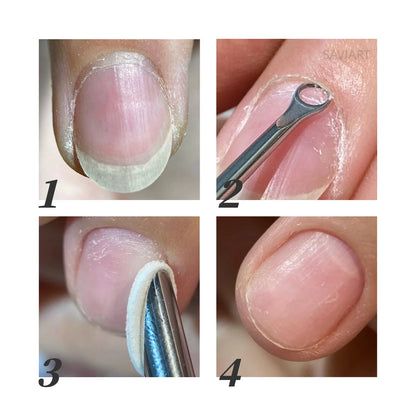 Nail Double-ended Use Stainless Steel Circle Beveled Head Cuticle Pusher Remover Manicure Sticks Tool
